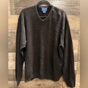 Pendleton Charcoal V-Neck Men's Sweater